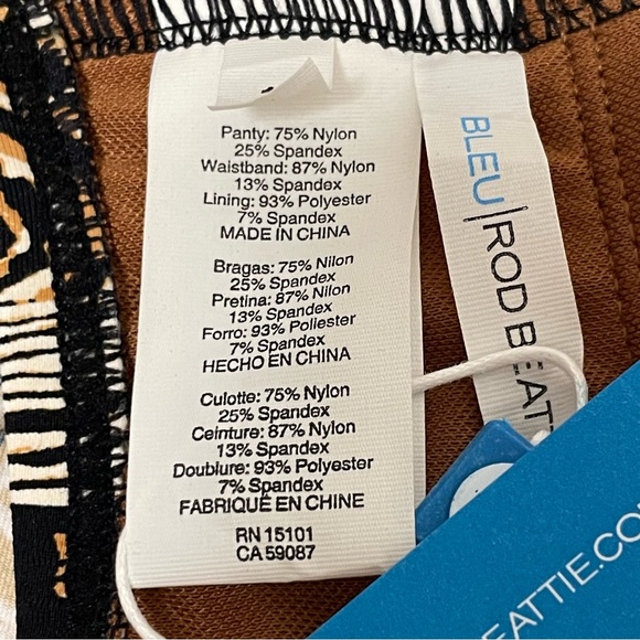 🆕 BLEU ROD BEATTIE Walk On The Wild Side Sarong Hipster Bikini Bottom Sz 14 - Picture 5 of 6